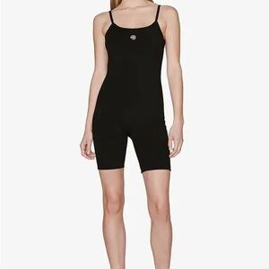 Anine Bing sport romper Jumpsuit tank shorts One Piece black M Medium athleisure
